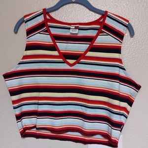TOMMY JEANS Tommy Hilfiger cotton striped crop top, XL